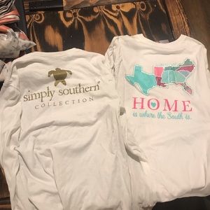 2 long sleeve T-shirt bundle simply southern